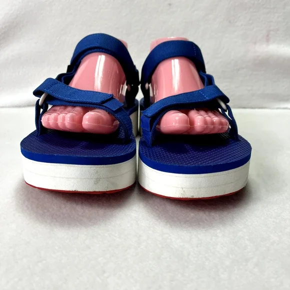 Teva Universal Platform Sandals Women 10 Blue Walking Trail Adjustable Straps - Picture 1 of 13